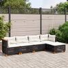vidaXL Garden Sofa Set Black PE rattan Large Modular Garden Sofa Set