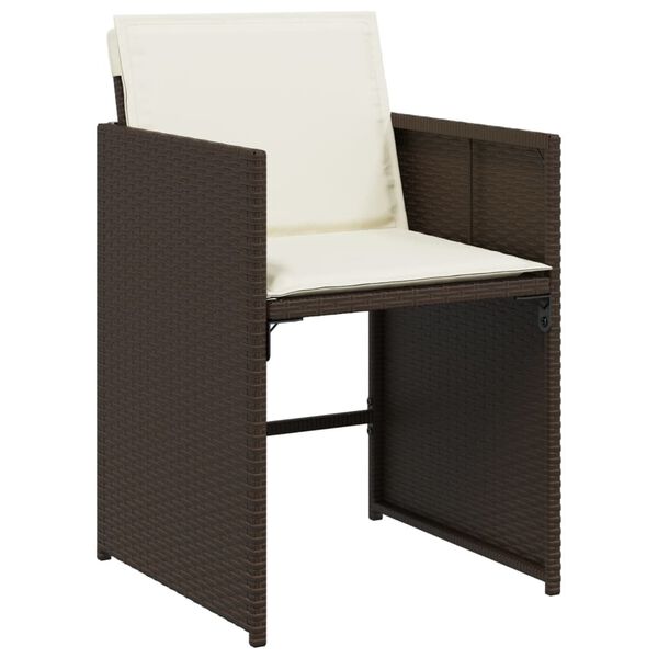 vidaXL Patio Chair Brown, Cream White