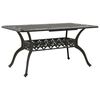 vidaXL Garden Dining Set Bronze Cast aluminum Standard Sits Plenty