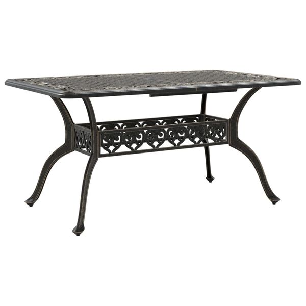 vidaXL Garden Dining Set Bronze Cast aluminum Standard Sits Plenty