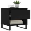 vidaXL Coffee Table Black Engineered wood, metal Medium Coffee Table