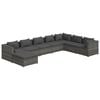 vidaXL Garden Lounge Set Grey PE rattan Large Modular