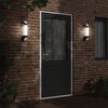 vidaXL Outdoor Wall Light Set of 2 Black Stainless steel, Polycarbonate