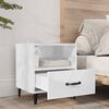 vidaXL Nightstand Set of 2 High gloss white Engineered wood, metal