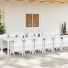 vidaXL Garden Dining Set 13 pcs White Polt rattan