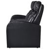 vidaXL Recliner Sofa Black Artificial Leather, Wooden Frame 2-Seater