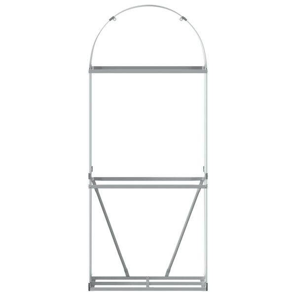 vidaXL Log Holder Silver 31.5"x17.7"x74.8" Galvanized Steel