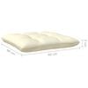 vidaXL 2-seater Garden Sofa Cream Solid pine wood, fabric (100% polyester)