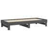 vidaXL Day Bed Grey Solid pine wood Double size Convertible
