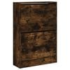 vidaXL Shoe Cabinet Smoked Oak Engineered Wood Slim Shoe Cabinet