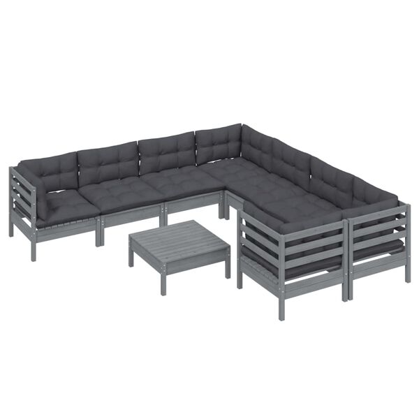 vidaXL Garden Lounge Set Grey, Anthracite