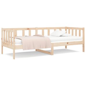 vidaXL Day Bed Natural wood Solid pine wood 31.5x79 in
