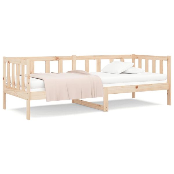 vidaXL Day Bed Natural wood Solid pine wood 31.5x79 in