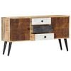 vidaXL Sideboard Natural wood with brown and black tones Solid Mango Wood