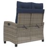 vidaXL Reclining Garden Bench Grey, Navy Blue