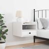 vidaXL Bedside Table White 14.96 x 14.17 x 11.61 in Solid pine wood