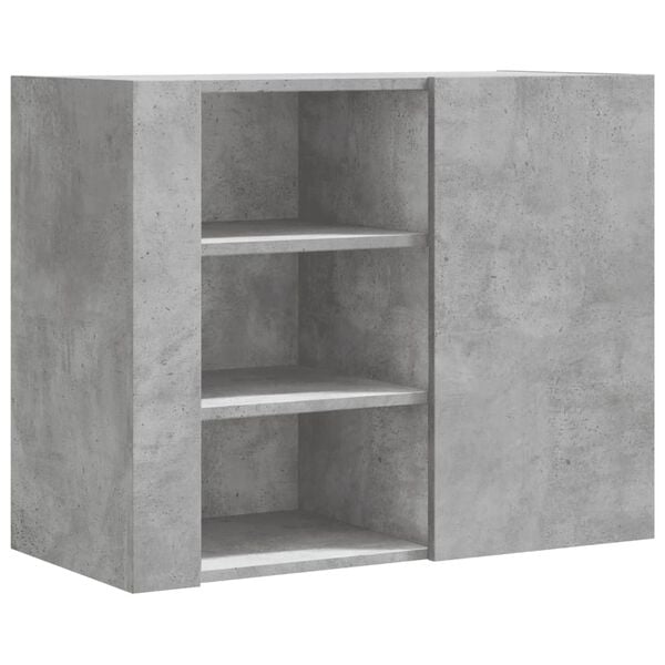 vidaXL Wall Cabinet Concrete Grey Engineered Wood Medium Wall Cabinet
