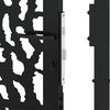 vidaXL Garden Gate Black 39.4x68.9" Steel Trace  Design