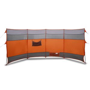vidaXL Camping Windbreak Orange 144.1"x59.8"x59.8" Waterproof