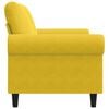 vidaXL 2-seater Sofa Yellow Velvet (100% polyester), metal, foam