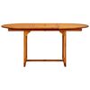 vidaXL Garden Table Natural wood Solid Acacia wood Medium Extendable