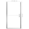 vidaXL Shower Door Frost Tempered Glass 39.4"x70.1"