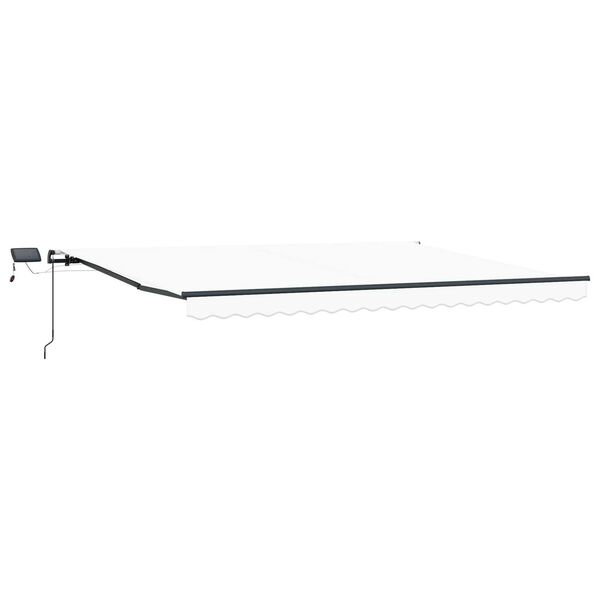 vidaXL Retractable Awning Manual White 157.48" x 118.11" fabric