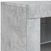 vidaXL Sideboard Concrete grey Engineered wood and glass