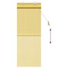 vidaXL Roller Blind with Curtains Yellow 23.62 x 62.99 in Bamboo