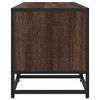 vidaXL TV Cabinet Brown Oak Engineered Wood, Metal Medium TV Cabinet