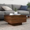 vidaXL Coffee Table Brown Oak Engineered Wood 21.7 in x 21.7 in x 12.2 in