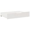 vidaXL Under-bed Drawer White Solid Pine Wood 33.5 x 21.7 x 6.7 in