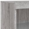 vidaXL Sideboard Gray sonoma Engineered wood, glass Standard Sideboard