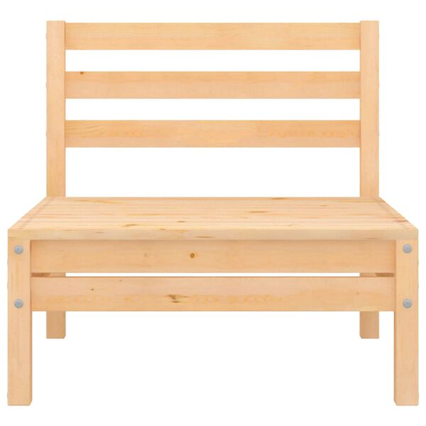 vidaXL Middle Sofa Natural Wood Solid pinewood Medium Modular