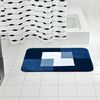 RIDDER Bath Mat Blue Polyester 23.6 x 35.4 in Bath Mat Rectangular