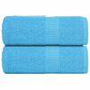 vidaXL Guest Towel Set of 2 Turquoise 100% Ring-spun Cotton