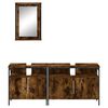 vidaXL Bathroom Furniture Set Smoked Oak