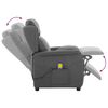 vidaXL Massage Chair Light gray 67.5 x 93.5 x 101.5 cm fabric