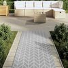 vidaXL Outdoor Carpet Grey Polypropylene (PP) 31.5x98.4 in Portable
