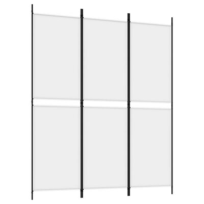 vidaXL 3-Panel Room Divider White 59.1"x70.9" Fabric