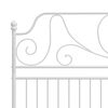 vidaXL Bed Frame White Powder-coated metal Double Durable Bed Frame