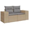 vidaXL Garden Sofa Set Beige Poly Rattan Modular, adjustable