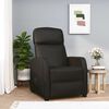 vidaXL Recliner Black Faux leather, plywood, iron Standard