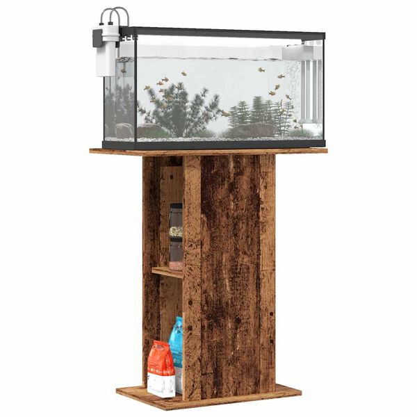 vidaXL Aquarium Stand Old wood Engineered wood Medium Aquarium Stand