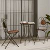 vidaXL Bistro Chair Set of 2 Terracotta Powder-coated iron, ceramic