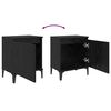 vidaXL Bedside Cabinet Black Oak 15.75 x 11.81 x 19.69 in
