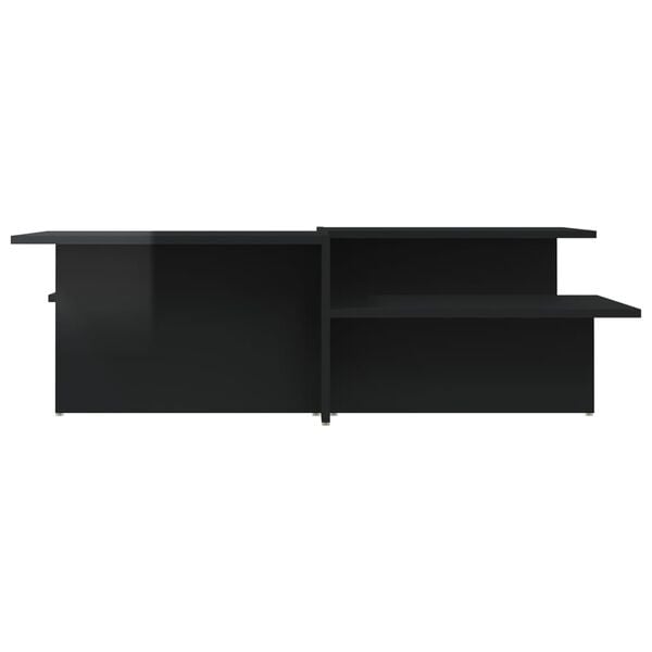 vidaXL Coffee Table Set of 2 High gloss black Engineered wood