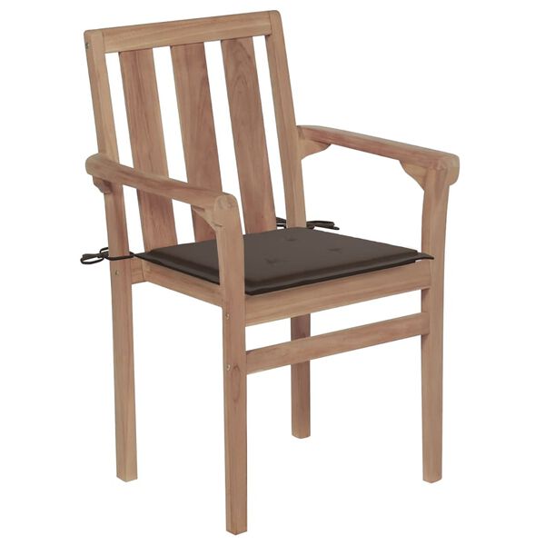 vidaXL Patio Chair Set of 8 Warm wood