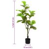 vidaXL Artificial Ficus Tree Green PEVA Medium Decorative Inlays