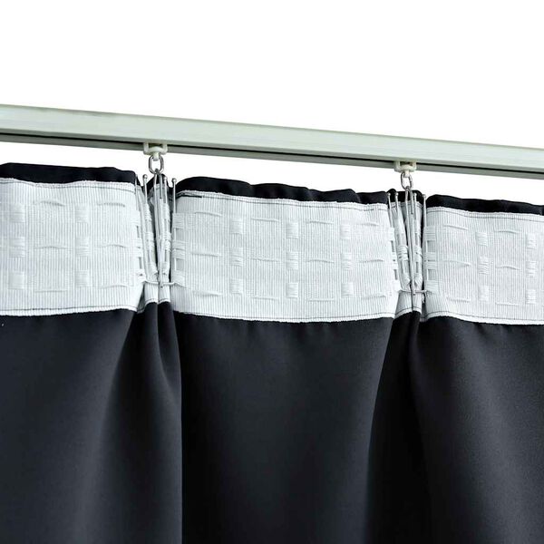 vidaXL Blackout Curtains with Hooks 2 pcs Anthracite 55.1x68.9"
